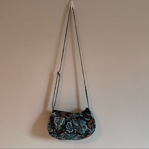 Vera Bradley Java Blue Frankie Pleated Crossbody